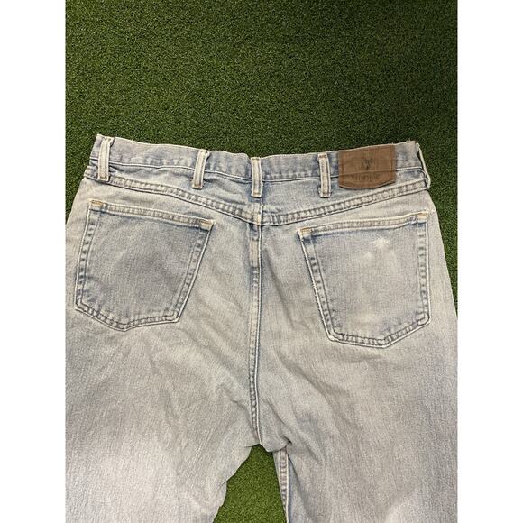 Wrangler Jeans 36x34 Regular STRAIGHT LEG Casual Denim Cotton JEAN Men BLUE - Picture 6 of 8